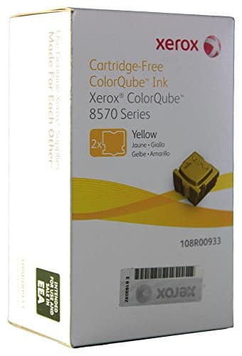 Image of XEROX 108R00933 ColorQube 8570/8580 Ink Yellow (2 Sticks 4400 Pages) - (> Solvent Ink - LFP)