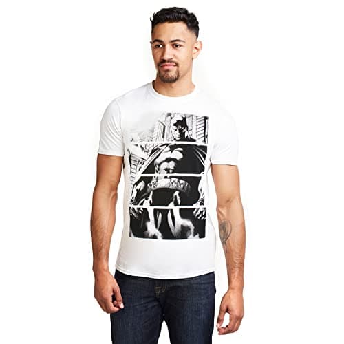 Image of DC Comics Men's Batman Panels T-Shirt, White, Large