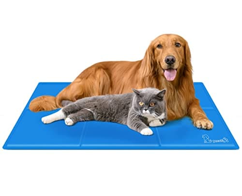 Image of pecute Dog Cooling Mat Extra Large 120x75cm, Durable Pet Cool Mat Non-Toxic Gel Self Cooling Pad, Great for Dogs Cats in Hot Summer