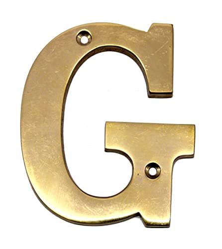 Image of esplanade Brass House Hotel Door Name - Wall Door Plaque Alphabet Letter "Z" - 4" Inches ("G" Alphabet - 4)