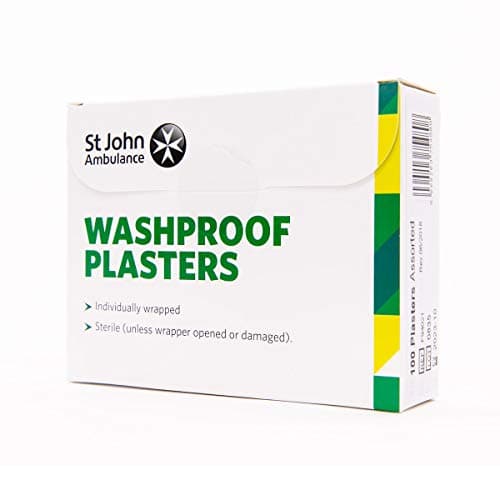 Image of St John Ambulance Assorted Washproof Plasters - Pack of 100