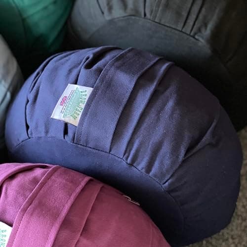 Image of Zafu Meditation Cushion – Buckwheat Hull-Filled Yoga Pillow with Removable Pleated Cotton Cover | 15 Colour Options (Ocean Blue, One Size)