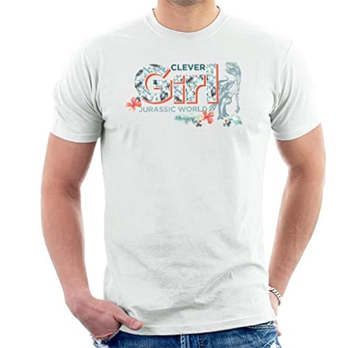 Image of All+Every Jurassic Park Clever Girl Floral Aesthetic Men's T-Shirt White