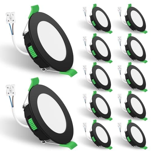 Image of ALUSSO LED Recessed Ceiling Lights 4W,LED Downlight for Ceiling Dimmable,Warm White 3000K Neutral White 4000K Cool White 6500K Adjustable,IP44 Ultra Slim Spotlight for Bathroom Kitchen Bedroom,12 Pack