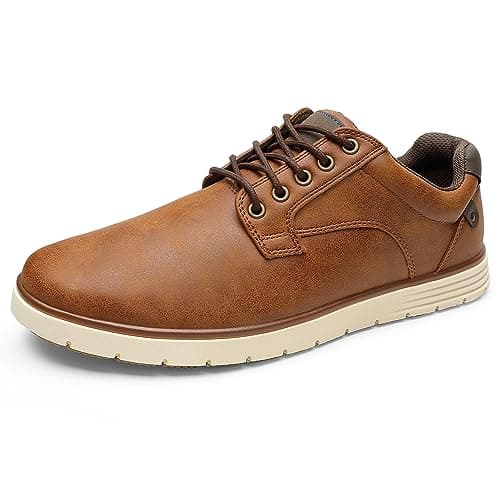 Image of festooning Mens Casual Dress Shoes Loafers for Men Casual Sneakers Shoes Lace Up Comfortable Oxfords Slip on Brown Size 11