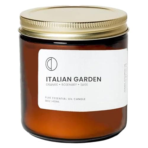 Image of OCTŌ Italian Garden Rosemary + Orange + Sage | Scented Candle. Made with Essential Oils and Soy Wax. 400ml