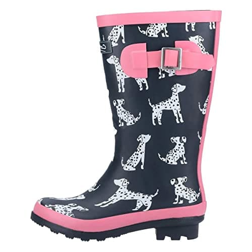 Image of Cotswold Spot Wellington Boots Unisex Kids Navy Size 8