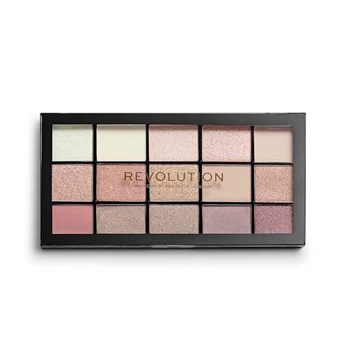 Image of Revolution Beauty London Reloaded Eyeshadow Palette, Highly Pigmented, 15 Shades, Matte and Shimmer Finishes, Iconic 3.0, 16.5g