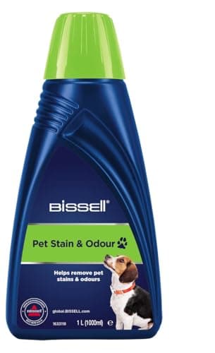 Image of BISSELL Pet Stain & Odour Formula, Carpet Cleaner Solution for Use in Compact Carpet Cleaners, Stain Remover, Rug Cleaner Removes Stains and Neutralized Pet Odours, Pet Carpet Cleaner, 1L, 1085N