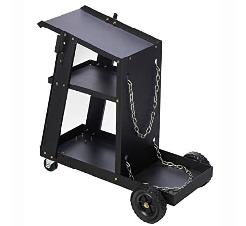 Image of 3 Tier Welding Cart Trolley For Mig Welder Inverter Welding Gas Bottle Holder