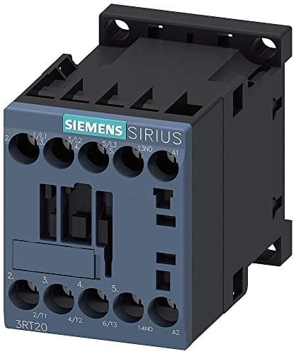 Image of Siemens 3RT2016-1AP01 Contactor, AC-3, 4Kw/400V, 1No, AC 230V, 50/60 Hz, 3-Pole, Sz S00 Screw Terminal, White