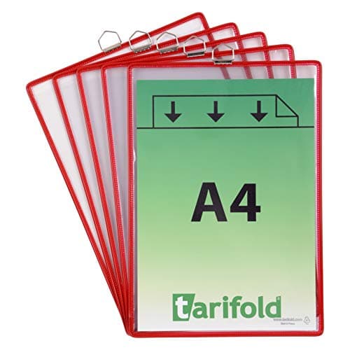 Image of Tarifold - A4 Hanging Pockets Red Pack of 5