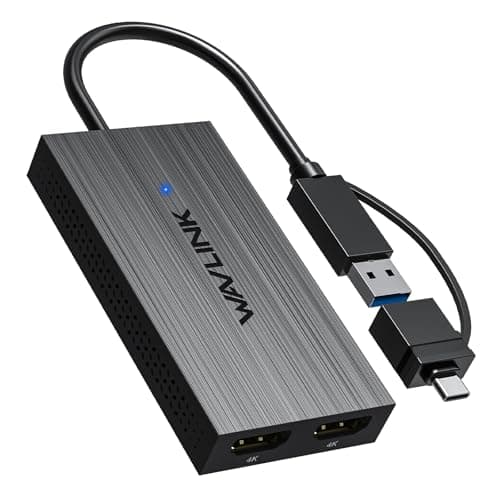Image of WAVLINK USB 3.1/USB C to Dual HDMI Adapter, DisplayLink Dual 4K@60Hz Monitor, USB C to Dual 4K HDMI Adapter, Compatible with Windows and M1/M2/M3 Mac