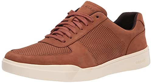 Image of Cole Haan Men's Grand Crosscourt Modern Perforated Sneaker, British Tan, 10 UK