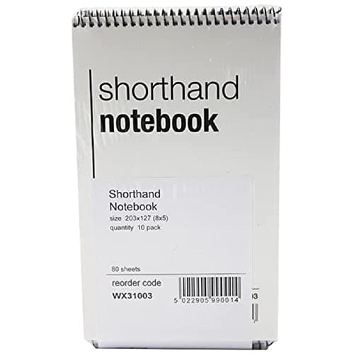 Image of Whitebox Spiral Shorthand Notebook (80 Leaves) - Pack of 10