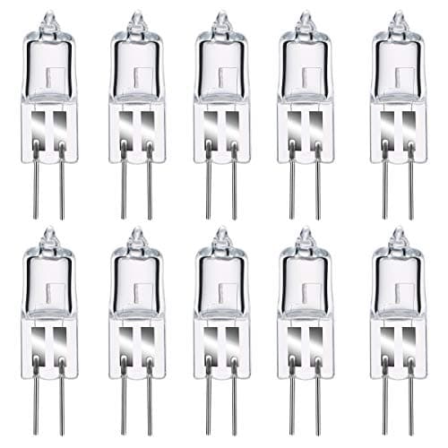 Image of Comyan 10 Pieces G4 Halogen Light Bulbs 20W 12V Warm White 2800K Dimmable Clear Capsule