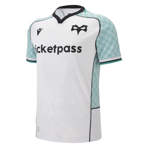 Image of Macron Ospreys Rugby 2025/26 Mens Away Rugby Shirt (UK, Alpha, L, Regular, Regular) White