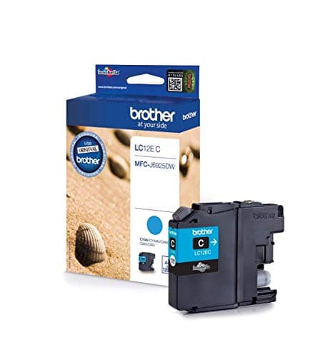 Image of Brother LC-12EC Inkjet Cartridge, Cyan, Single Pack, Super High Yield, Includes 1 x Inkjet Cartridge, Brother Genuine Supplies