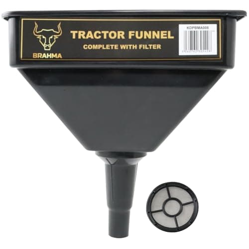 Image of Brahma Large Tractor Funnel with Filter, Heavy Duty, Fast Flow, for Oil, Diesel, Petrol, & Hydraulic Fluids