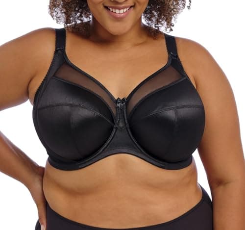 Image of Goddess 6090 Keira Underwired Banded Supportive Full Cup Bra, Black, 38HH UK