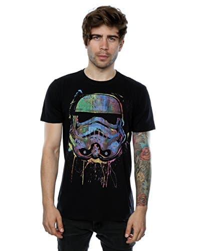 Image of Star Wars Men's Stormtrooper Paint Splats T-Shirt X-Large Black