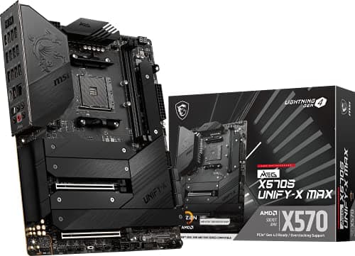 Image of MSI MEG X570S Unify-X MAX Gaming Motherboard (ATX, AMD, Socket AM4. DDR4, PCIe 4, CFX, M.2 Slots, Wi-Fi 6E)