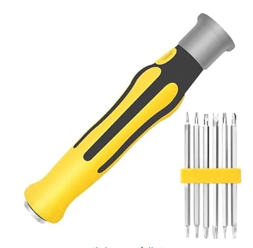 Image of Precision Screwdriver Set 12-in-1 with Magnetic Handle – Repair Tool Kit for Electronics, Glasses, Phones, Laptops – Interchangeable Bits with Non-Slip Grip – Mini Screwdriver for DIY & Tech Repair