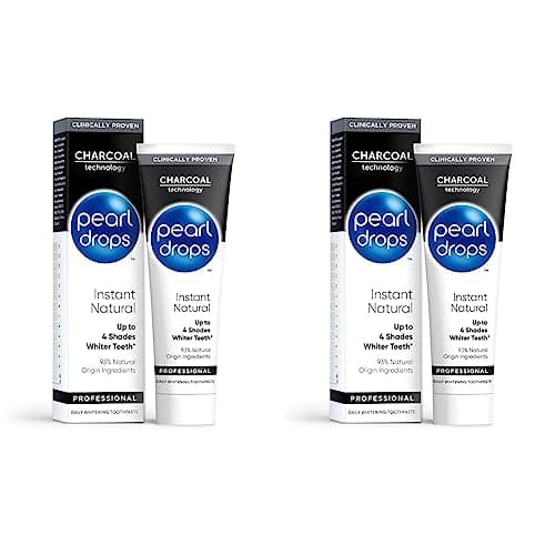 Image of Pearl Drops - Instant Natural Professional Daily Toothpaste with Charcoal - Up to 4 Shades White - (75ml) (Pack of 2)
