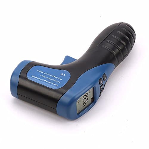 Image of AIHG LCD Laser Photo Digital Tachometer Digital Handheld Non-Contact Gun Range 2.5-99999 RPM Motor Speed Meter with 2pc Reflective Tape