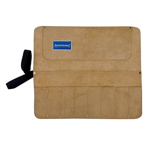 Image of CHISEL & TOOL ROLL 8 POCKET 440 x 380 MM STORAGE HOLDER SUEDE U267