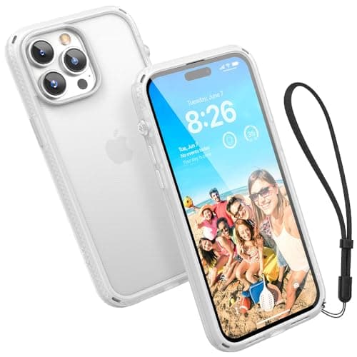 Image of Catalyst Influence Case for iPhone 14 Pro Max, 2.5X higher drop protection, Fingerprint Resistant, Durable, easy to clean and Install, 30% louder forward audio, Lanyard Included – Clear