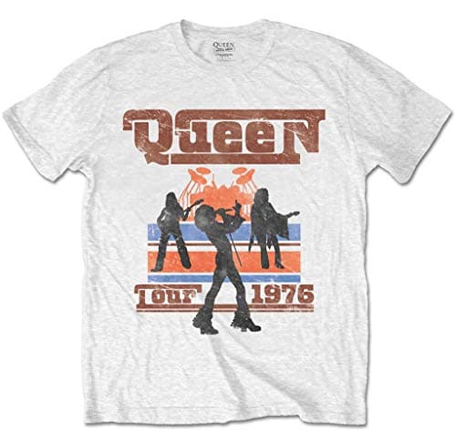 Image of Queen '1976 Tour Silhouettes' (White) T-Shirt (Medium)