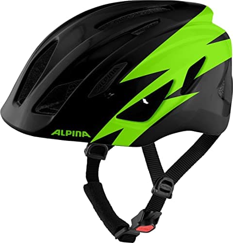 Image of ALPINA Unisex - Children, PICO cycling helmet, black-green gloss, 50-55 cm