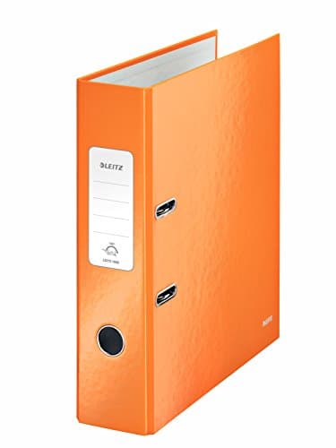 Image of Leitz Lever Arch File, Metallic orange, A4, 80 mm spine width, WOW Range, 10050044, Design may vary