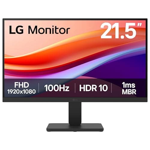 Image of LG MONITOR 22U401A-B, 22 Inch, Full HD 1080p, 100Hz, 5ms GtG, VA Panel, HDR10 Smart Energy Saving, Anti-Glare, HDMI, D-Sub, Matte Black