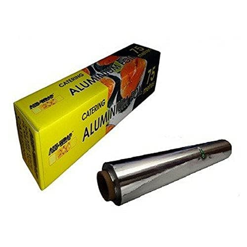 Image of Aluminium Foil Roll - 450mm x 75m (2 Pack) - Food Service Catering Kitchen Foil Wrap - Great for Baking, Cooking, Grilling & Much More