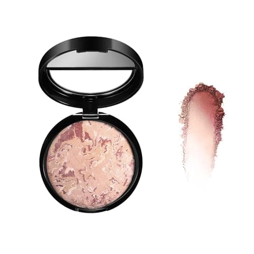 Image of Baked Powder Foundation - Full Coverage, Brightening & Color Correcting for Mature Skin | Covers Fine Lines & Blemishes | Natural Subtle Glow | Long-Lasting Makeup-dark beige