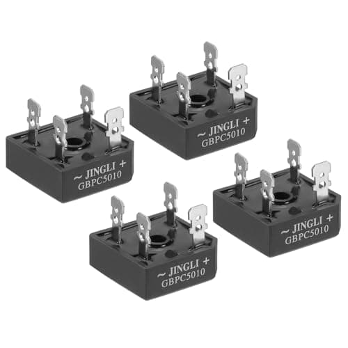 Image of PATIKIL GBPC50-10 Rectifier Diode, 4 Pcs Bridge Rectifier 50A 1000V Electronic Silicon Diodes for Converting AC Power to DC Power, Black