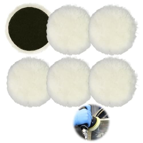 Image of 6PCS Car Polishing Pads, 125mm Polishing Pads, Buffing Heads for Drill, Car Polisher, Drill Buffing Kit Buffer Hook and Loop for Automotive Shining Waxing, Vehicle Furniture Polisher Sanding Waxing