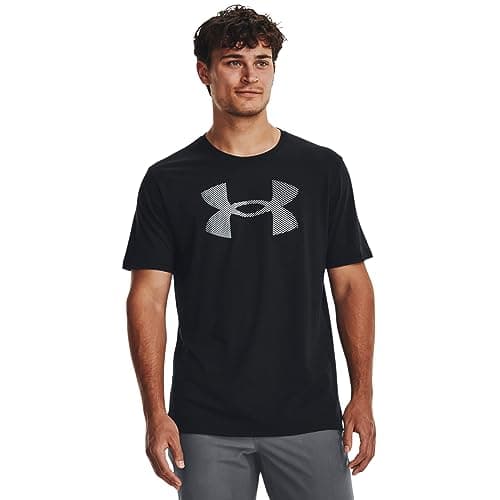 Image of Under Armour Men Big Logo Fill SS, Sports T-Shirt with Logo, Super-Soft Sportswear, Men's T-Shirt with Logo, Black