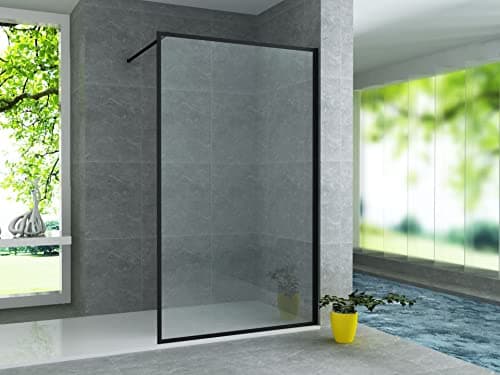 Image of Aloni Shower Screen 8 mm 800 x 2000 mm Matte Black