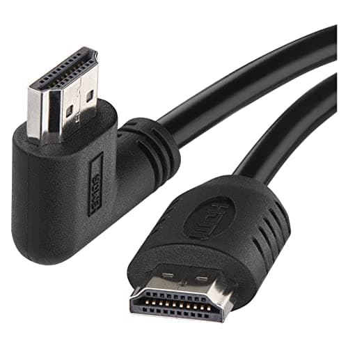 Image of EMOS High Speed HDMI 2.0 Cable with Ethernet 1.5 m 18 Gbps High Speed Cable with Ultra HD 4K 3D ARC Support 90° Right Angle to A Male Black