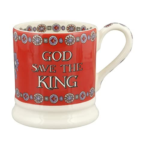 Image of Emma Bridgewater Coronation Mug. God Save the King 1/2 Mug., Red