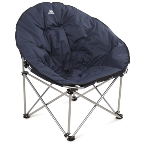 Image of Trespass Folding Moon Chair Round Cushioned Camping Seat Oversized with Carry Bag 80cm L x 100cm W x 100cm H Tycho
