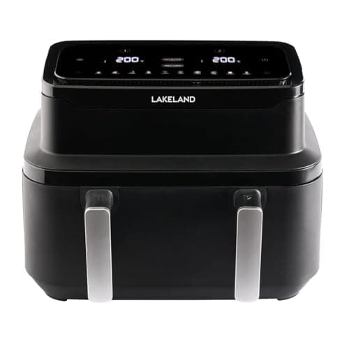 Image of Lakeland Large Adjustable Drawer Air Fryer 9L – Dividing Wall For Ultimate Versatility 8 Settings