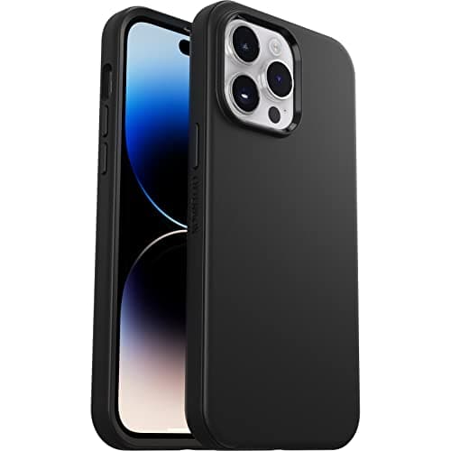 Image of OtterBox Symmetry+ Case for iPhone 14 Pro Max with MagSafe, Shockproof, Drop proof, Protective Thin Case, 3x Tested to Military Standard, Antimicrobial Protection, Black - Non-Retail Packaging