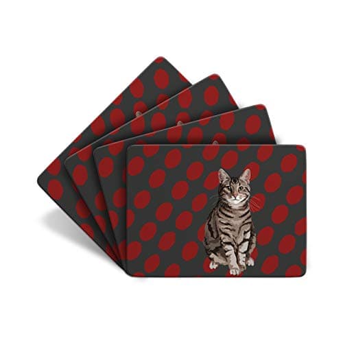 Image of Tabby Cat - Set of 4 Table Mats - Leslie Gerry Animal Gifts