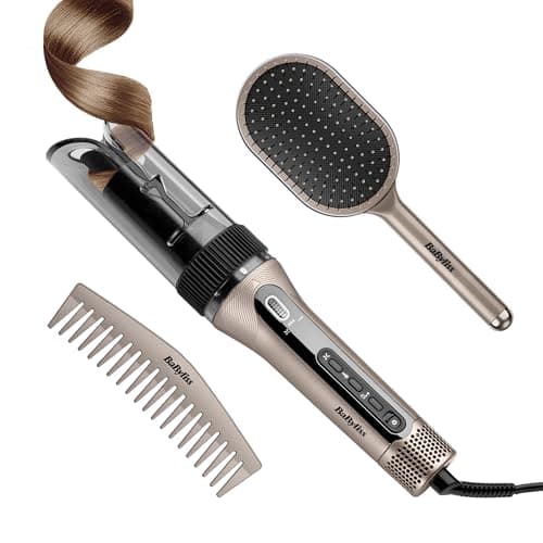 Image of BaByliss Style Secret Air Auto Hair Curler & Waver – 25mm Curling Wand with Gentle Heat & Airflow, 48 Setting Combinations for Defined Curls, Beach Waves or Blowout Styles, Short or Long Hair C6686U