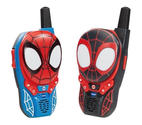 Image of VTech Spidey and His Amazing Friends: Spidey-Sense Walkie-Talkies, Official Character Walkie Talkies, Features Spidey & Spin, Child-Safe, Up to 200m Range, For Kids 3, 4, 5+ Years, English Version