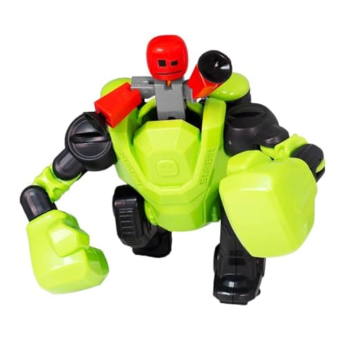 Image of Zing Stikbot Megabots - Stikbot Poseable Collectible Stop Motion Action Figures and Mega Vehicles (Knockout (Green))